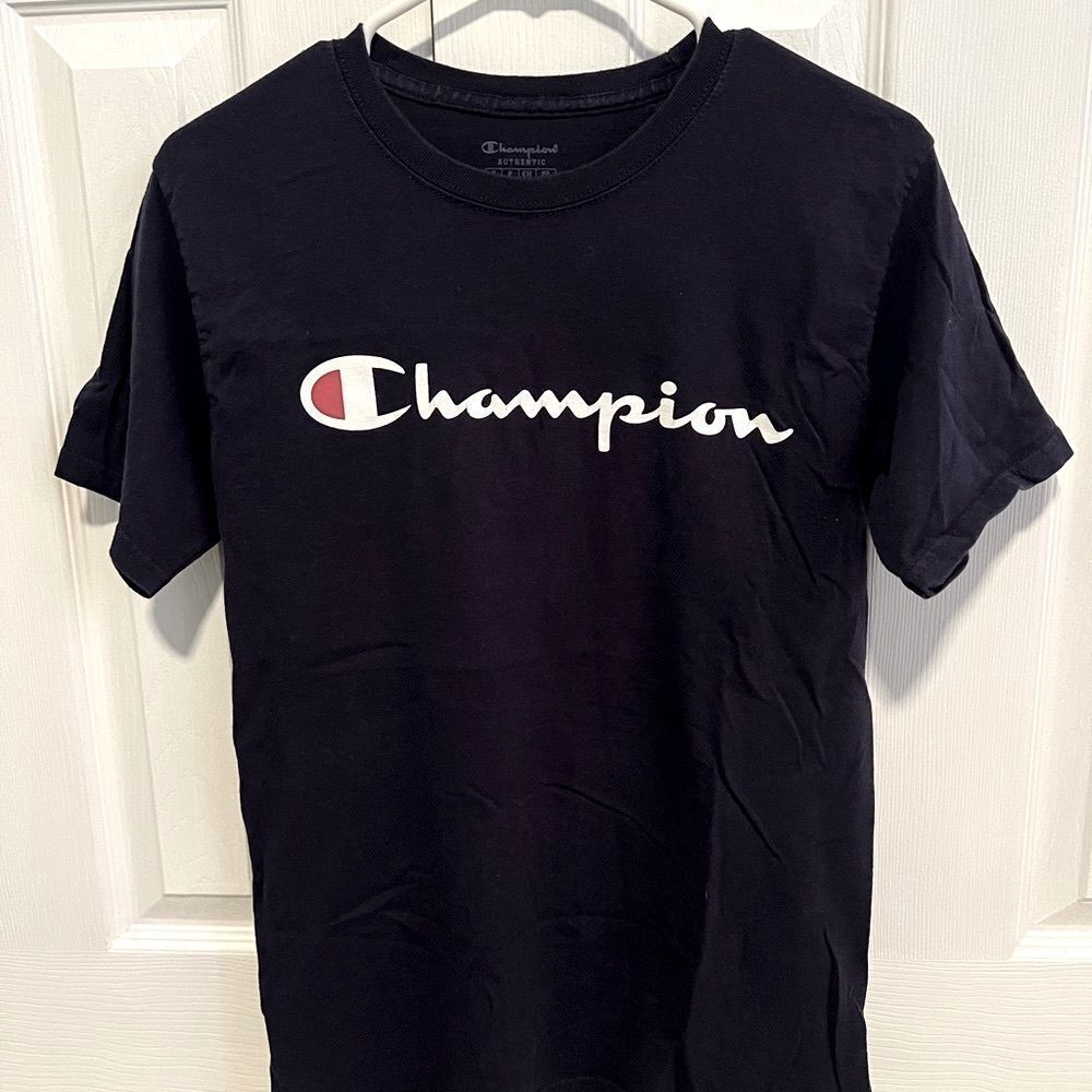 Champion Authentic Mens Classic‎ Script Graffic Short Sleeve Shirt